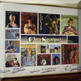 Z09. Chris Soenpiet autographed framed poster. 